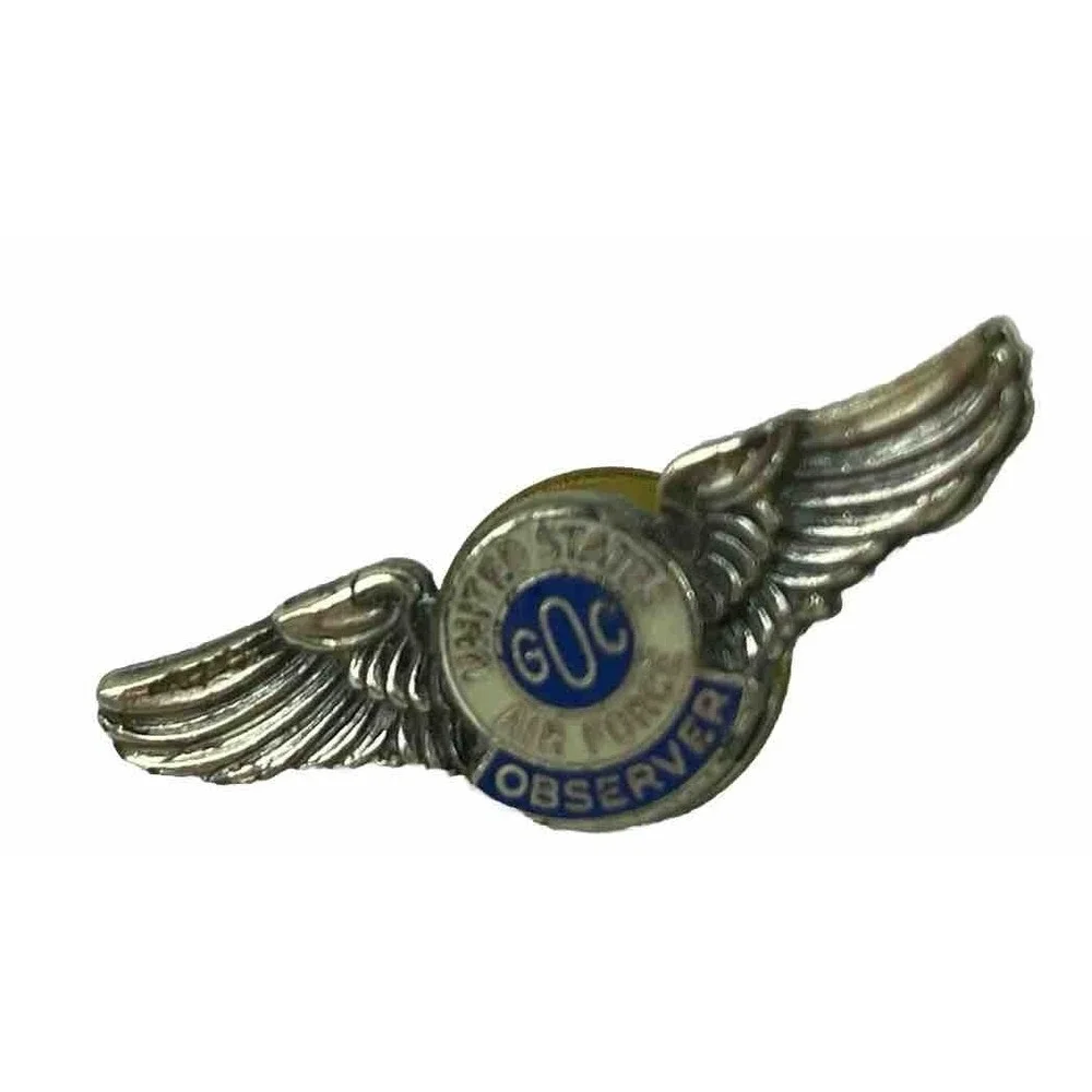 PIN US Air Forces GOC OBSERVER pin wings ww2
